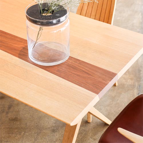 飛騨家具 nissin 日進木工 Carve カーヴ X脚テーブル 国産家具 無垢