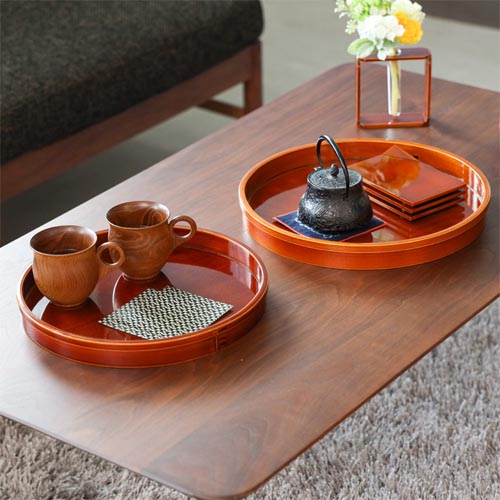 飛騨春慶 福壽漆器店 宗寛盆 伝統工芸品 木製 トレー | MUKU工房