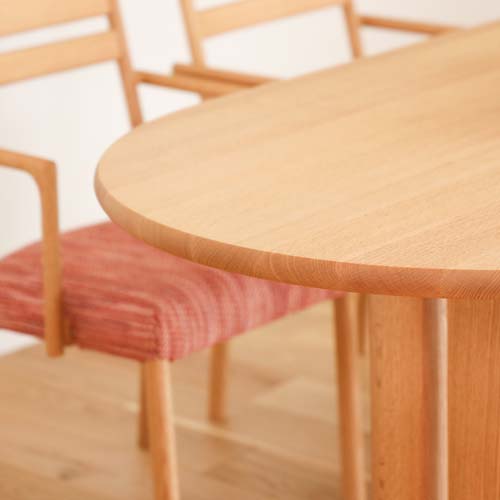 飛騨家具 shirakawa シラカワ ネオテーブル 楕円形 2本脚 国産家具