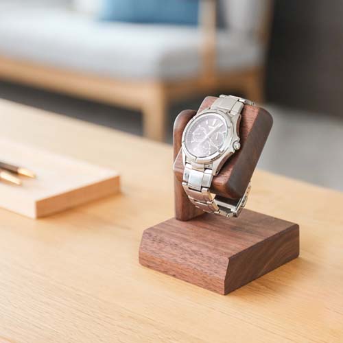 Asahikawa craft Pecker Display stand Japanese craft Wooden Watch