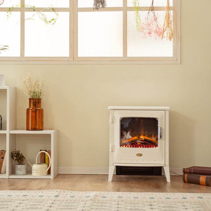 g37306]【幅51cm】Lucia 暖炉型電気ストーブ 加湿器・ヒーター | 家具