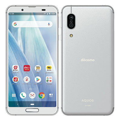 SIMロック解除済】docomo AQUOS sense3 SH-02M Silver White|中古