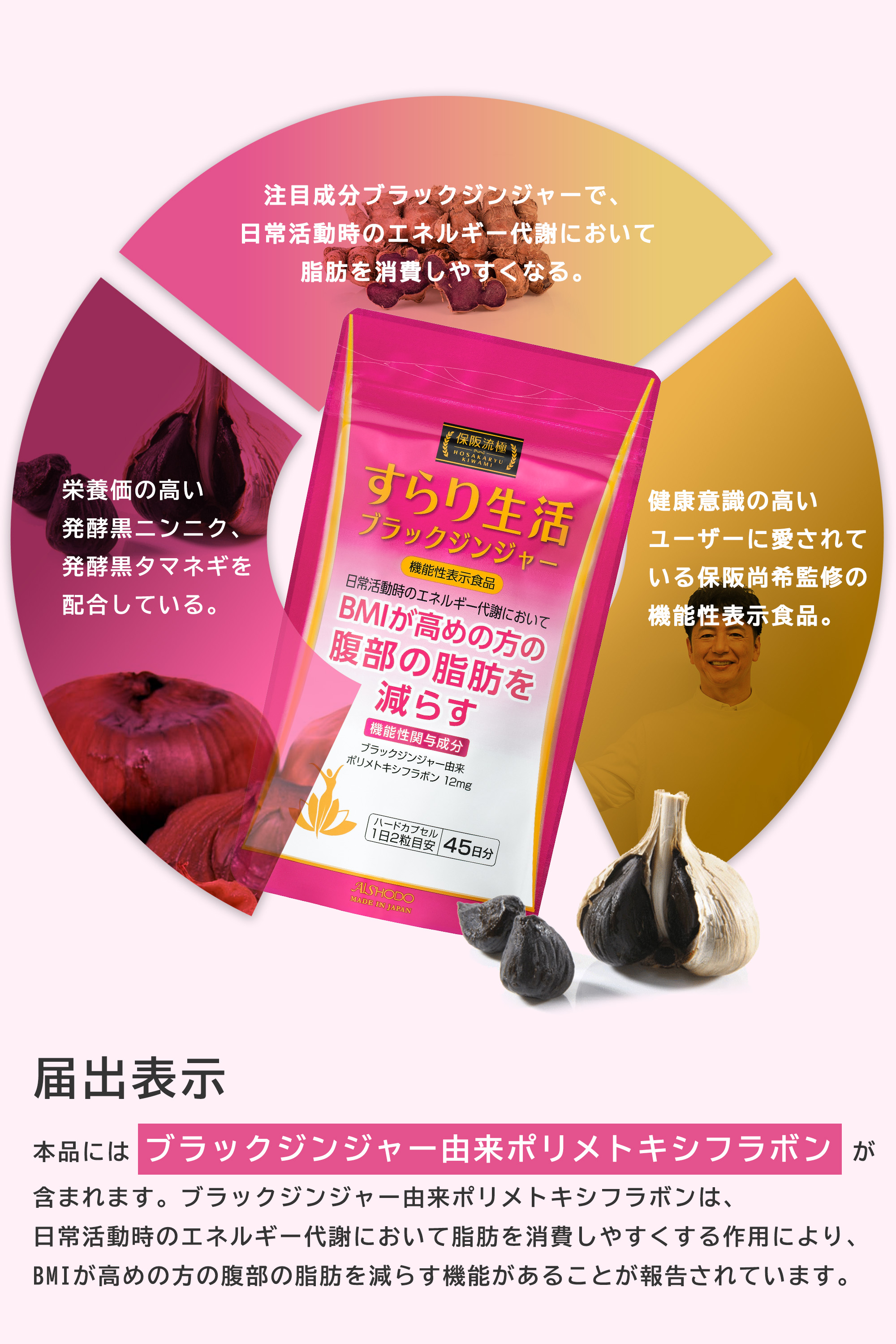 保阪流極すらり生活 45日分 [機能性表示食品]（90粒）