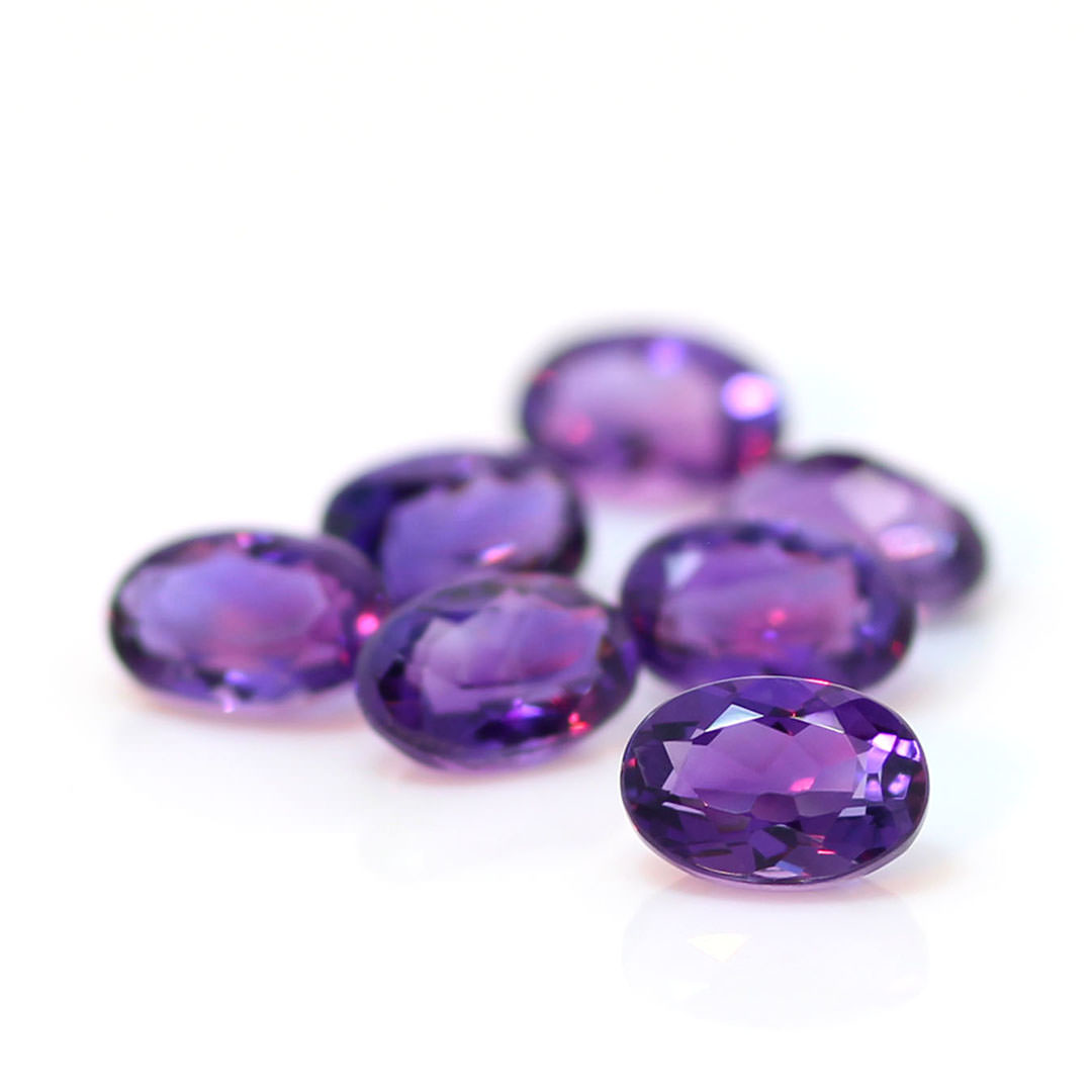 ビズー公式】 アメジスト オーバルカット ダイヤモンド K18(18金