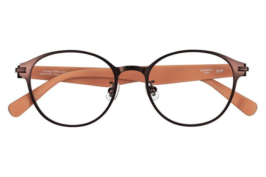 スペシャルプライス]ラバーテンプルが特徴のボストン型メガネ