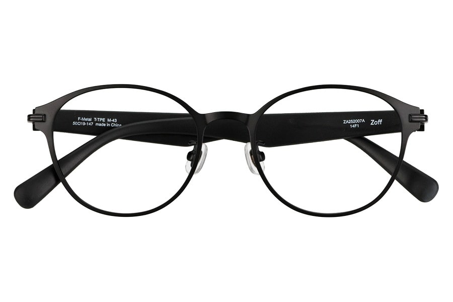 ラバーテンプルが特徴のボストン型メガネ（ZA252007-14F1）｜メガネの