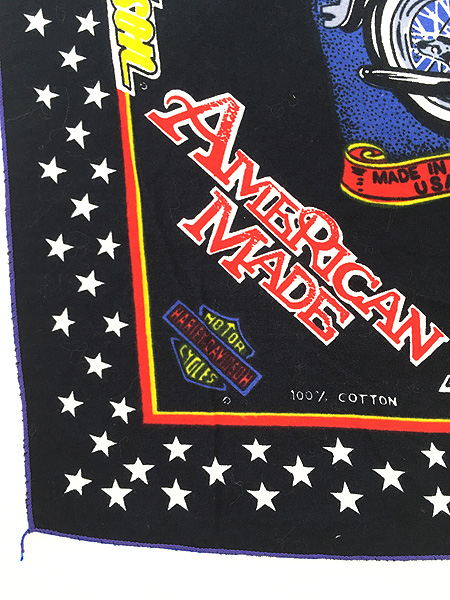 雑貨 古着 HARLEY DAVIDSON イーグル バイク 星 パターン 100