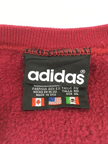 古着 90s USA製 adidas BIG トレフォイル 刺しゅう ラグラン