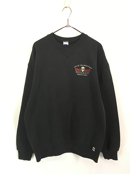 古着 90s USA製 SPACE ALIENS 宇宙人 刺しゅう レストラン 前V