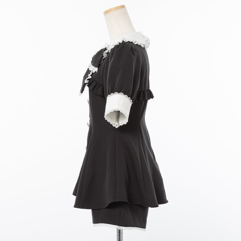 ボレロレイヤード風フリルセットアップ – レディースファッション通販