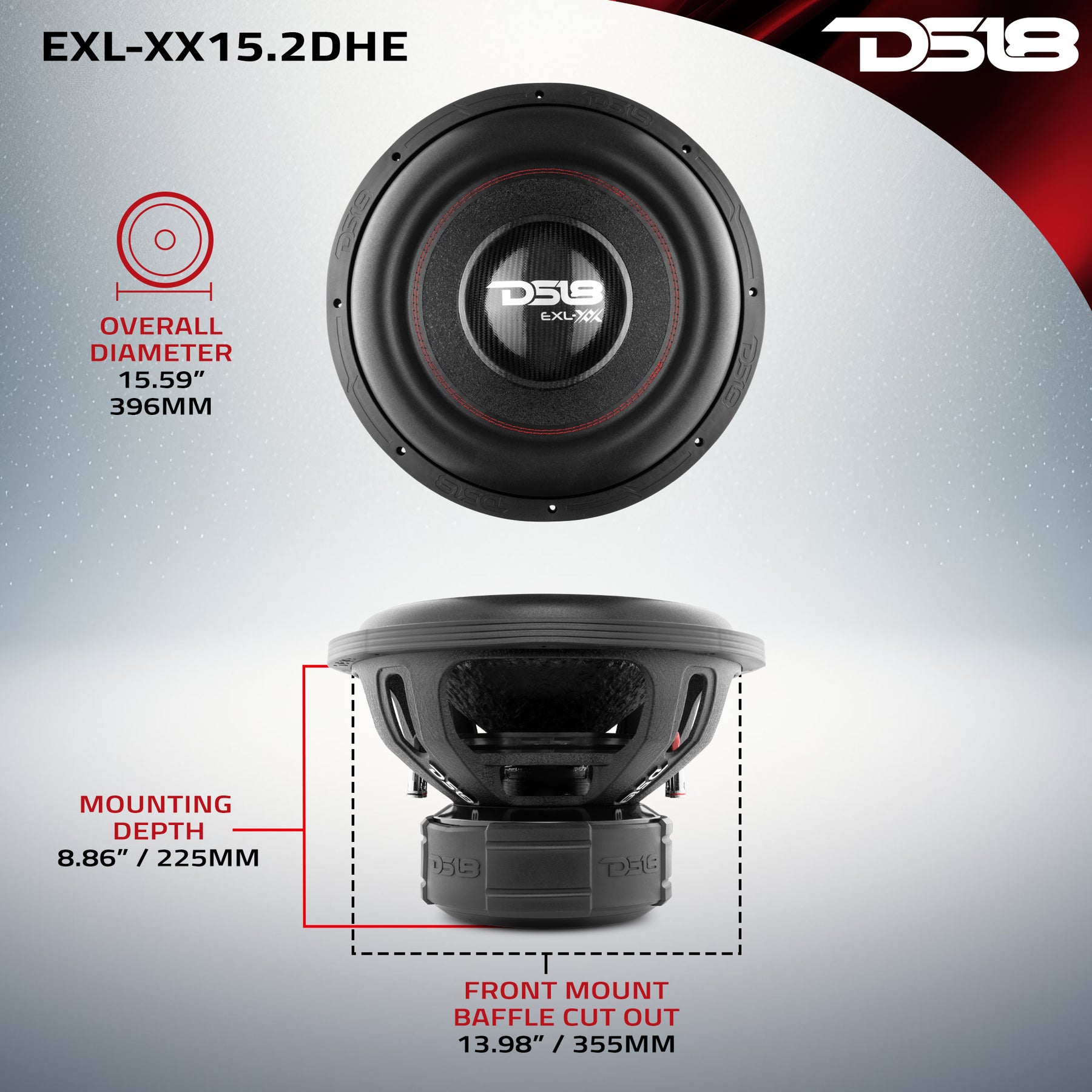 DS18 EXL-XX15.2DHE High Excursion 15