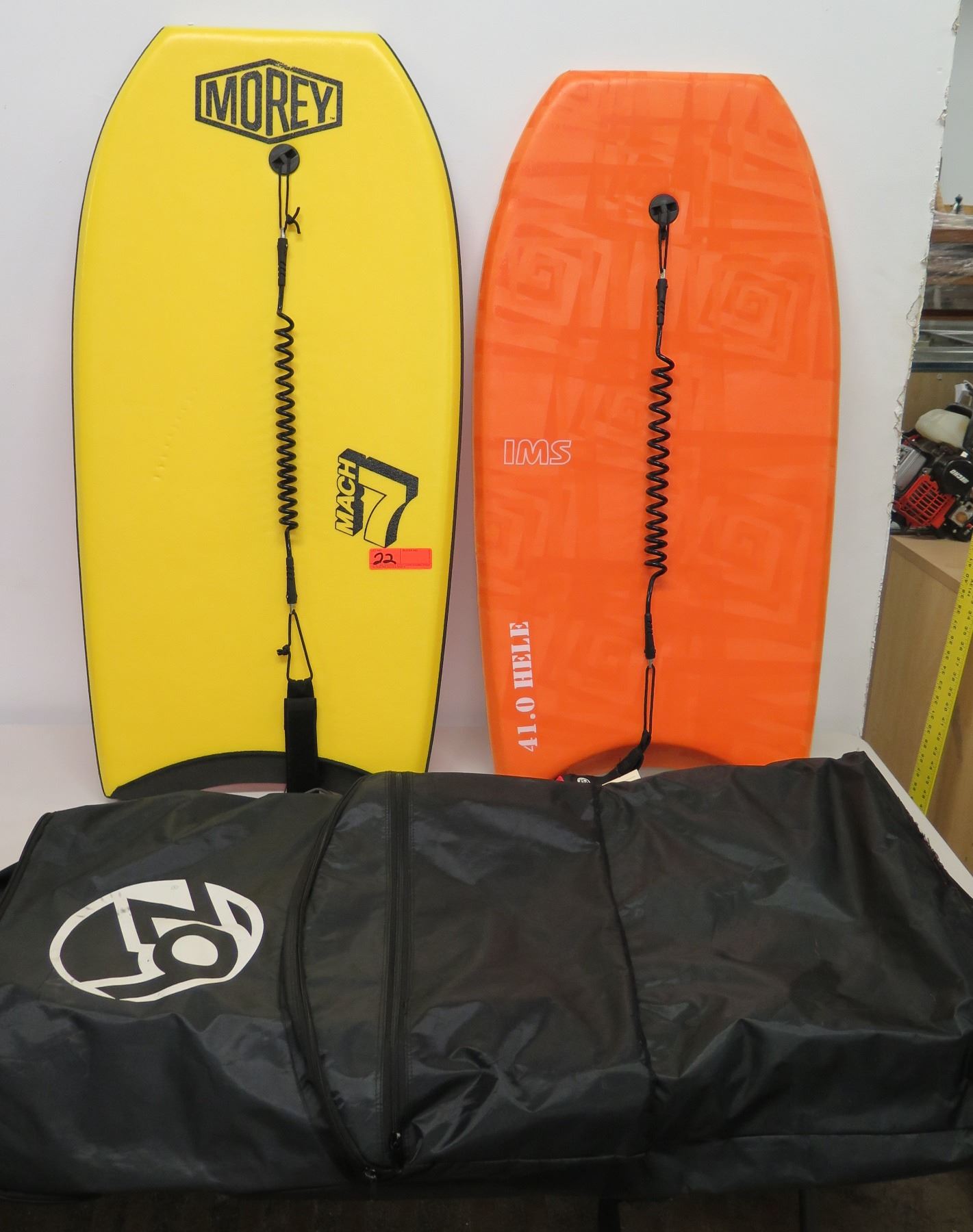 Qty 2 Body Boards - Morey Mach 7 & IMS 41.0 Hele w/ Carry Bag