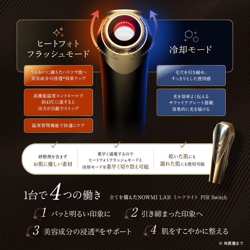 ヒートフォトケア美顔器 NOWMIミルクライト Switch – アーリーバード
