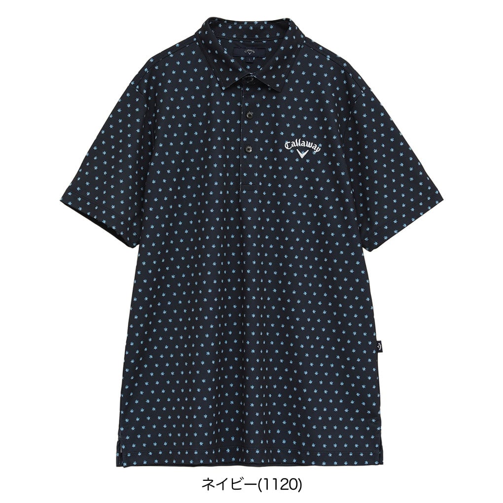 キャロウェイ ミニフラワープリントハイゲージカノコシャツ C25234102