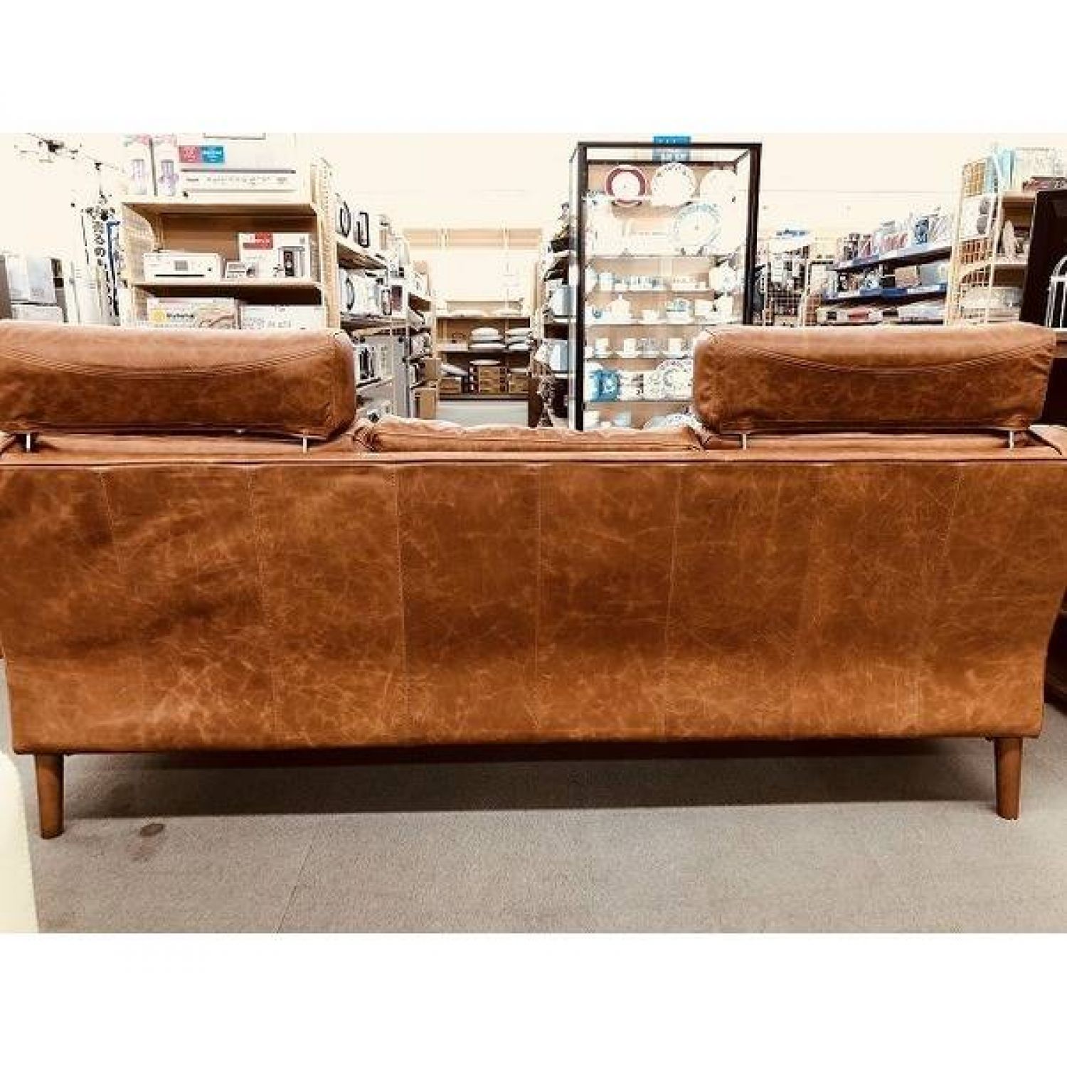 UNICO 3人掛けソファー ブラウン レザー CLAD｜トレファクONLINE