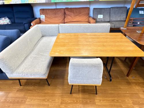 UNICO (ウニコ) ソファダイニングセット グレー×ナチュラル