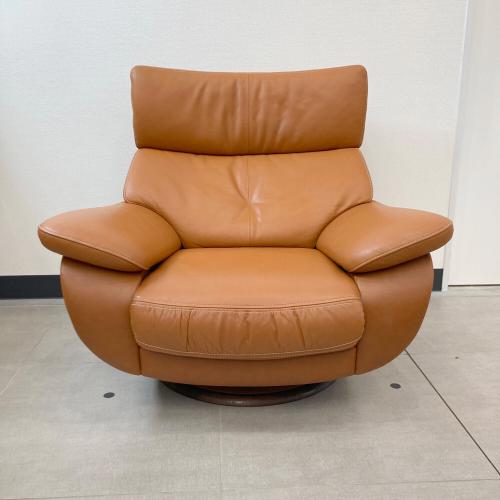 karimoku (カリモク) 1人掛けソファー ブラウン 253 オットマン付