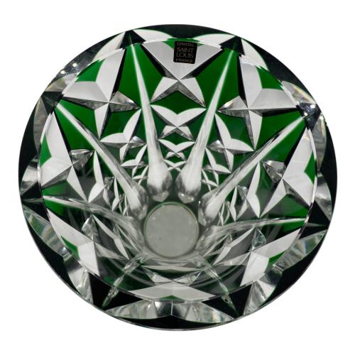 Saint Louis (サンルイ) フラワーベース クリスタルガラス グリーン