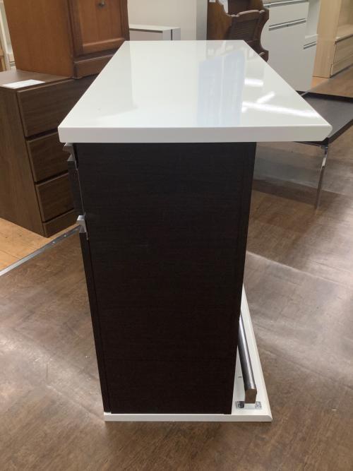 ニトリ キッチンカウンター 幅:約120㎝ ホワイト×ブラウン MULTI2