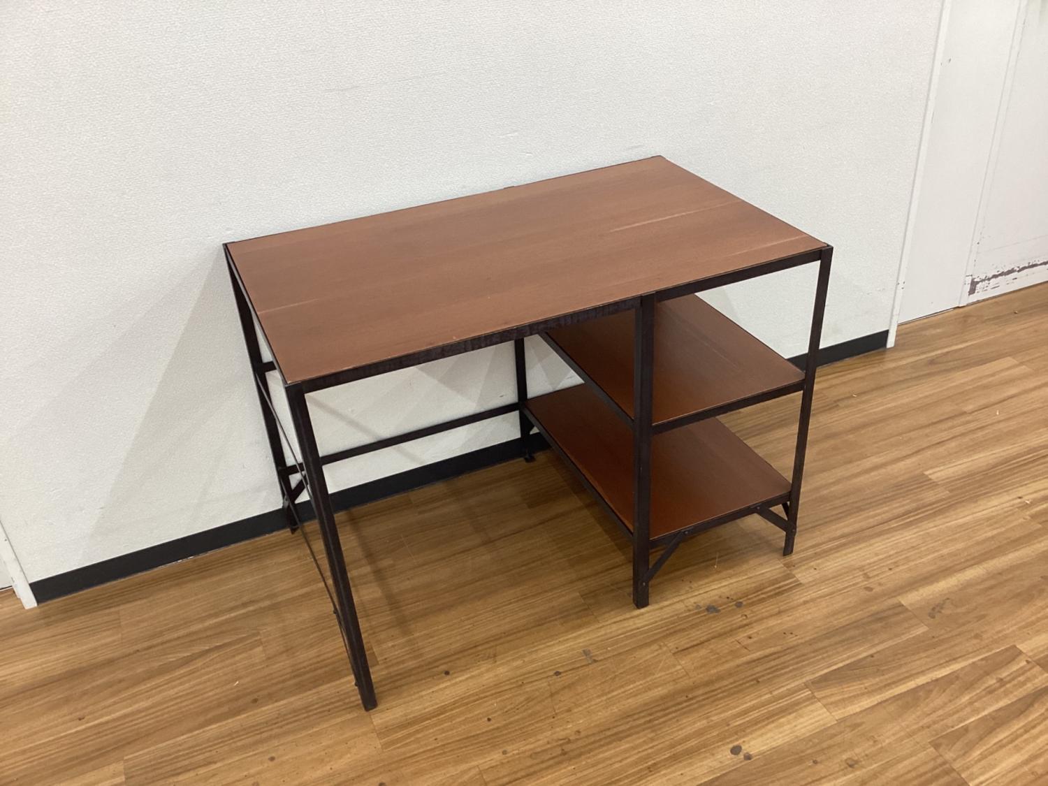 UNICO (ウニコ) デスク LUMBER-mini ブラウン×ブラック 廃盤