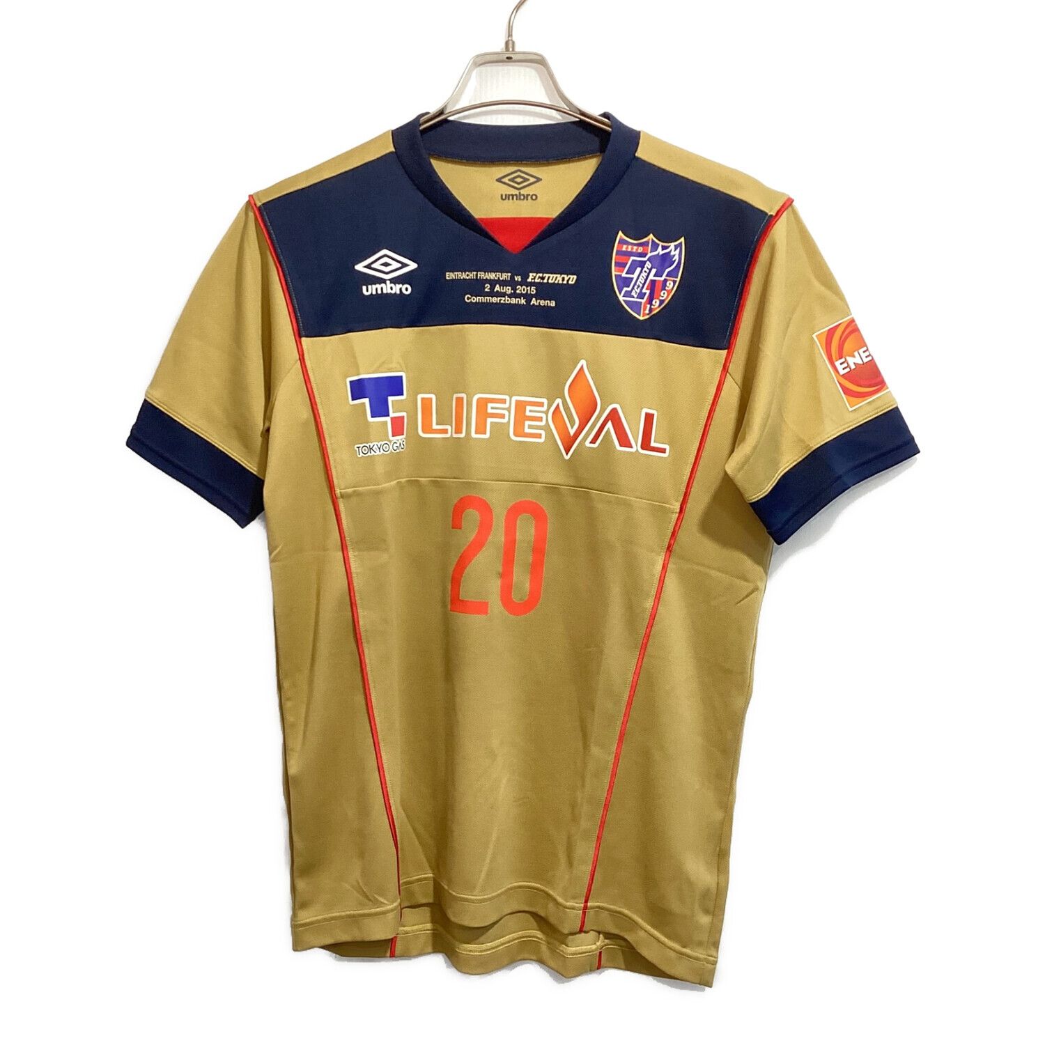 FC東京 (エフシートウキョウ) サッカーユニフォーム SIZE O ゴールド