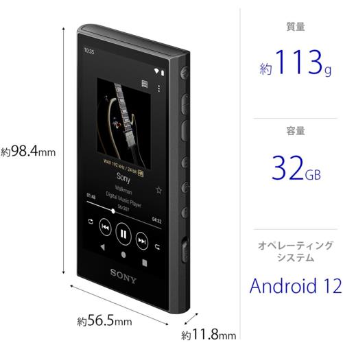 ソニー(SONY) NW-A306 B(ブラック) ハイレゾ音源対応 ウォークマン A