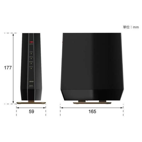 バッファロー(BUFFALO) WSR-6000AX8P-MB マットブラック Wi-Fi 6 4803+
