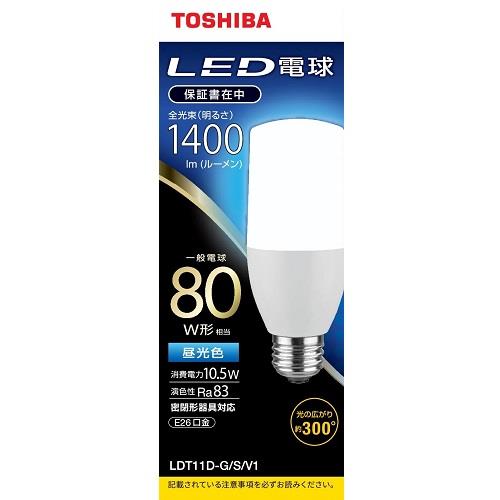東芝(TOSHIBA) LDT11DGSV1 昼光色 LED電球 E26口金 80W形相当 1400lm