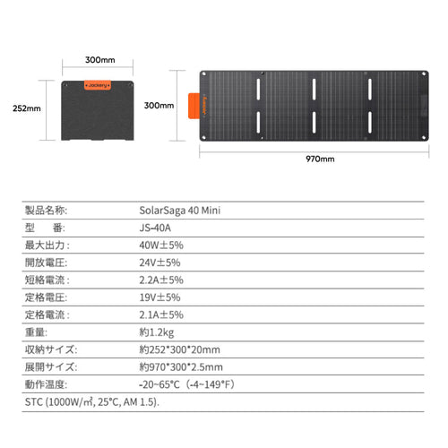 Jackery Solar Generator 300 Plus 40W Mini(セット品)【JSG-0304B