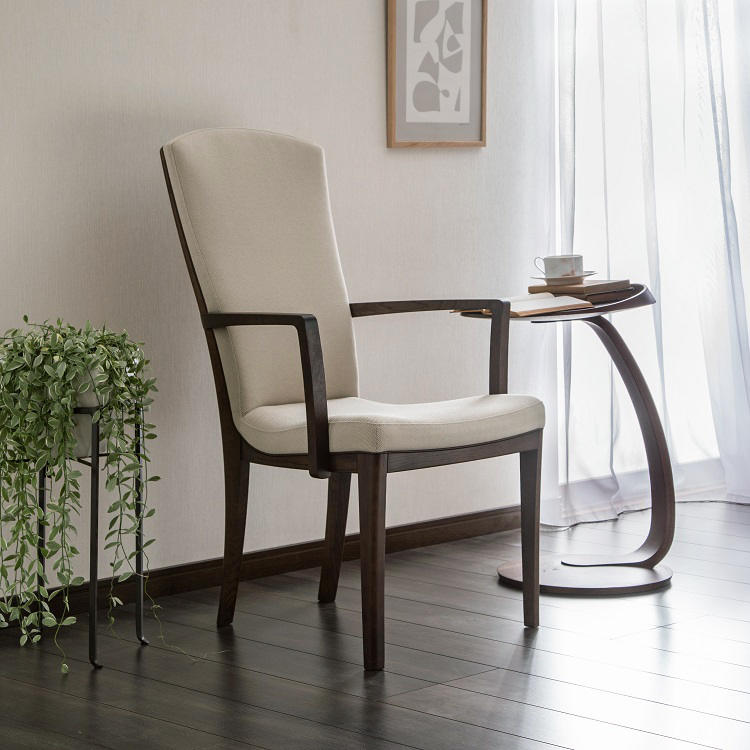 オンライン限定仕様】アームレスチェア CT7805 ベージュ モカブラウン