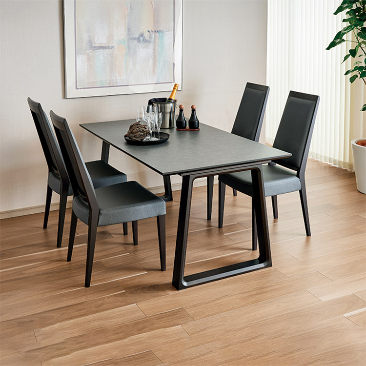 ダイニングテーブル DA4580 アーバンブラック スレートグレー色 通販