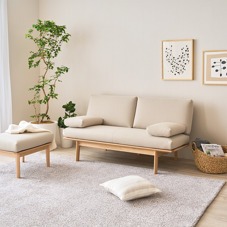 2人掛ソファ WG3012 ベージュ ピュアビーチ 通販 | 【公式】カリモク