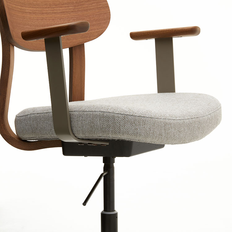 デスクチェア XW3300 グレージュ ウォールナットナチュラル 通販