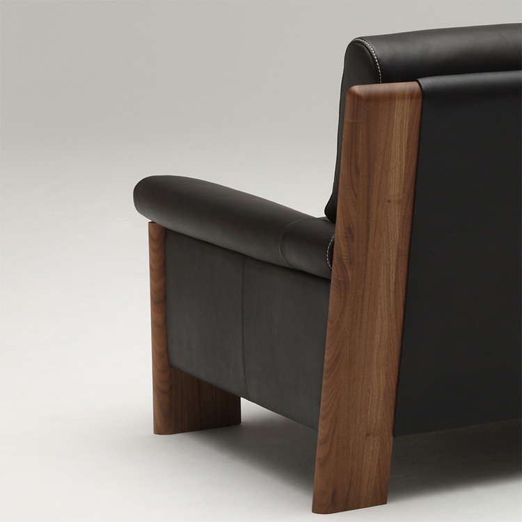 1人掛ソファ ZU4850 ビターブラウン ウォールナットナチュラル 通販