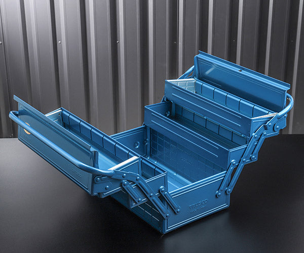 TRUSCO トラスコ 3段式工具箱 352x220x343 ブルー GT-350-B