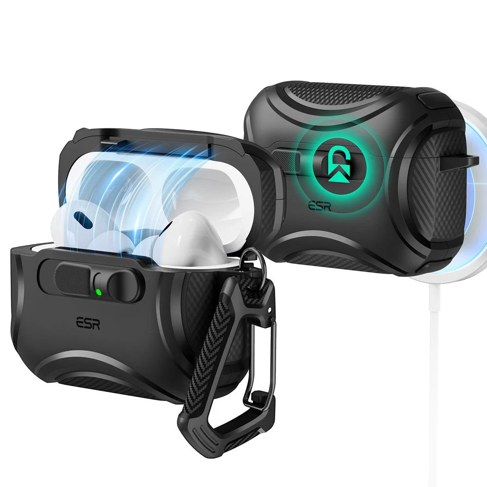 Apple AirPods Pro 3専用 MagSafe充電対応ケース（FlickLock搭載）｜ESR