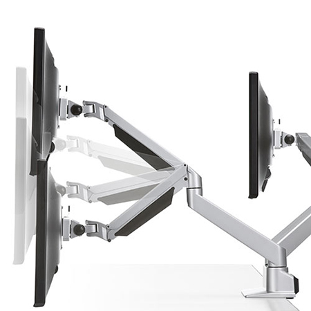 在庫限り】デュアルモニターアーム 耐荷重各2～10kg 水平垂直可動 ガス