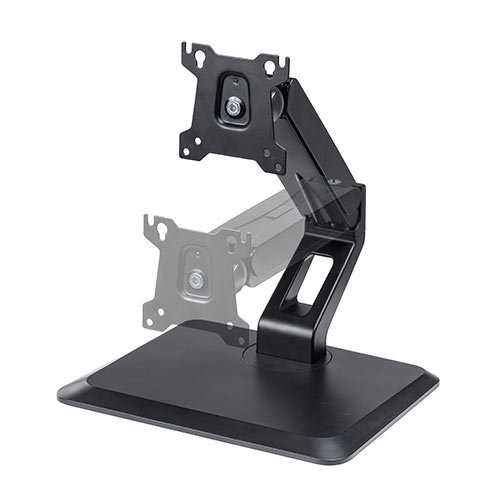 モニターアーム 耐荷重2～10kg ガス圧 スタンドタイプ 置き型 ブラック