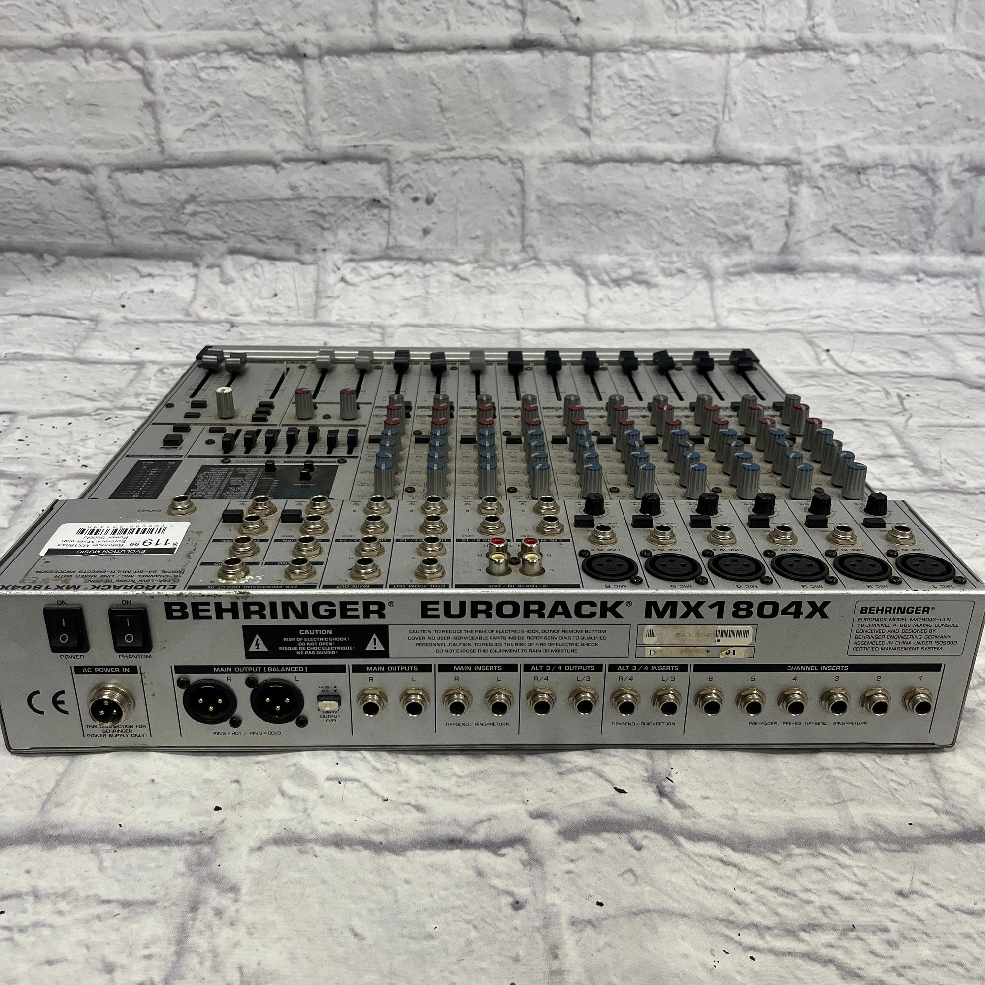 Behringer MX1804X Eurorack Mixer with Power Supply - Evolution Music