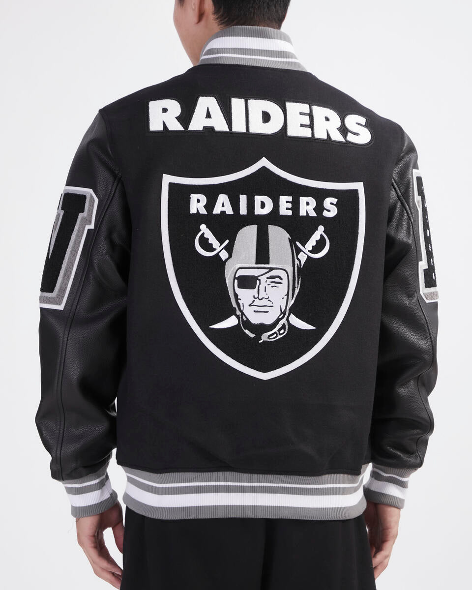 Black Las Vegas Raiders Pro Standard Logo Mashup Wool Varsity