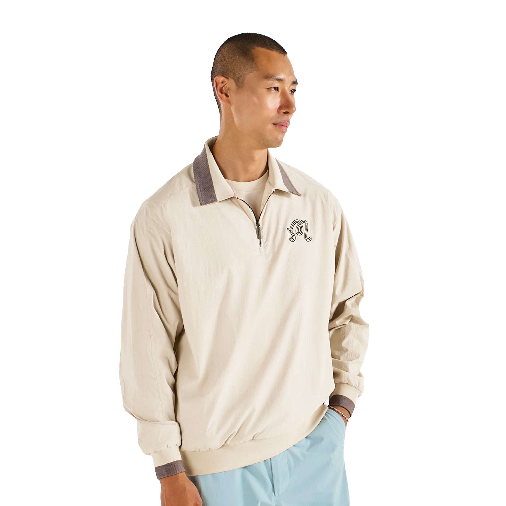 Malbon Golf Mens Dove Pullover Shirt – Extra Butter