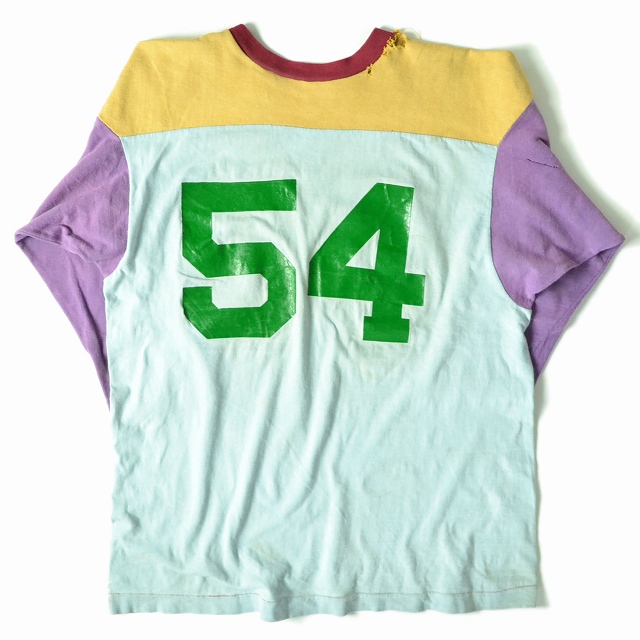 70's Champion フットボールTシャツ クレイジーパターン70's Champion