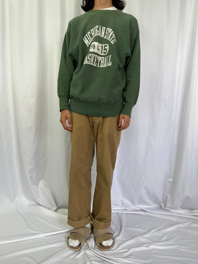 70年代 70s チャンピオン アメリカ製 リバースウィーブ グリーン 緑