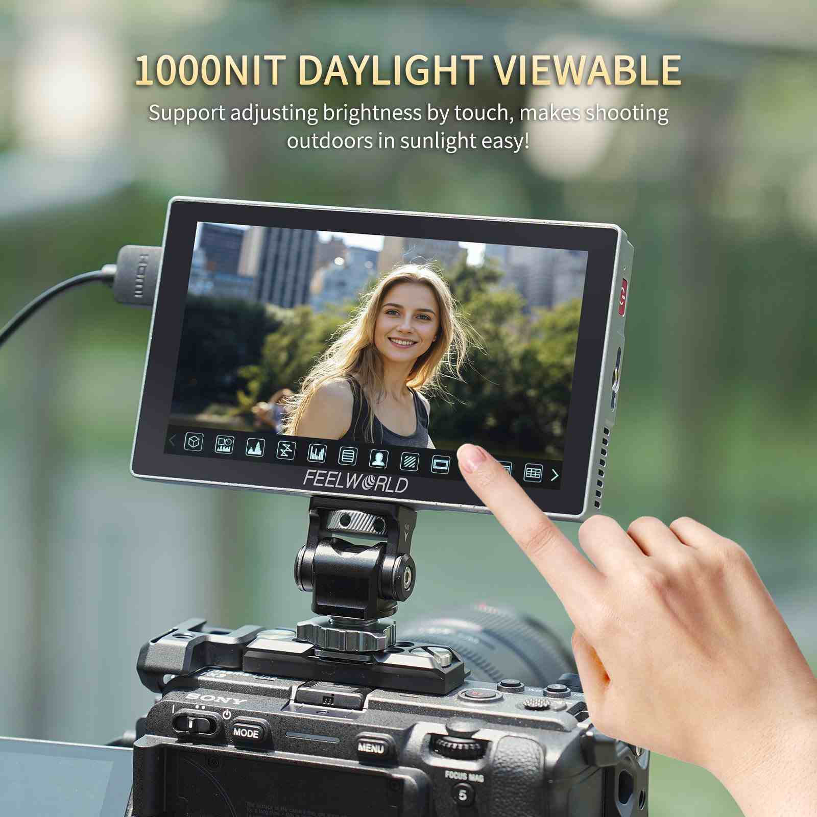 FEELWORLD P6X 5.5 Inch 1000nit Aluminium DSLR Camera Field Monitor