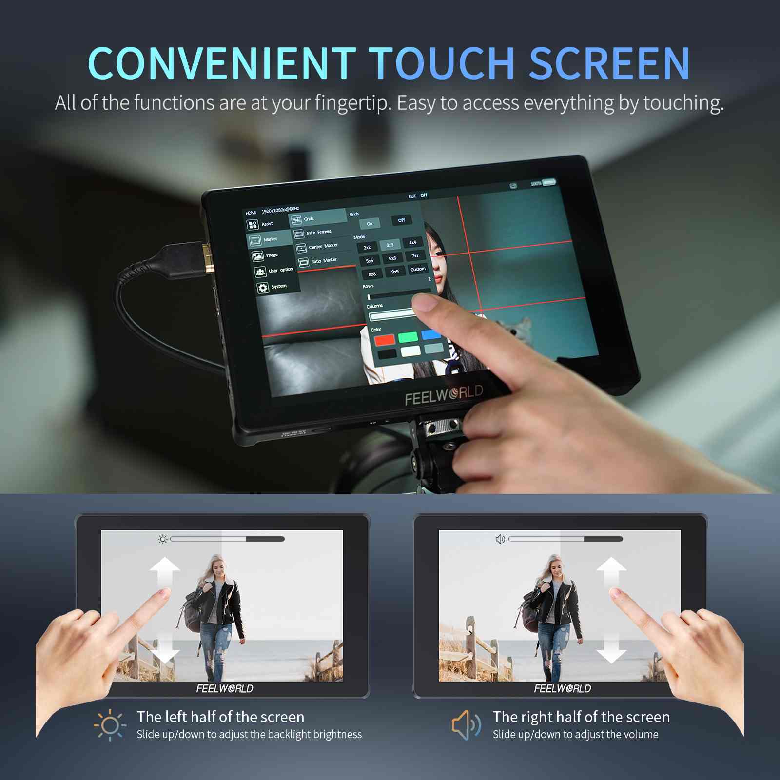 FEELWORLD F7 PLUS 7インチ 1200nit DSLRカメラフィールドモニター