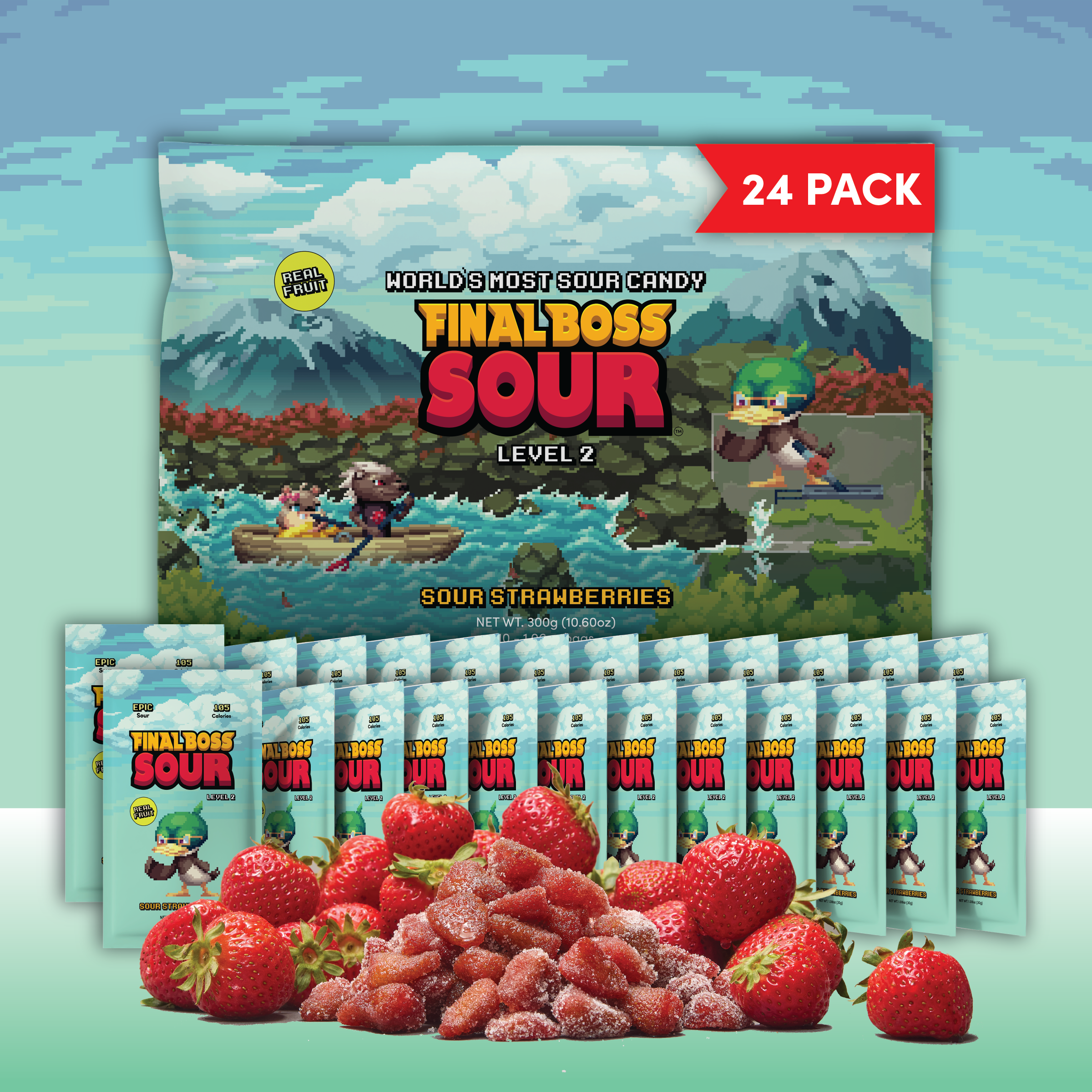 Level 2 Strawberries (24-pack) | Final Boss Sour