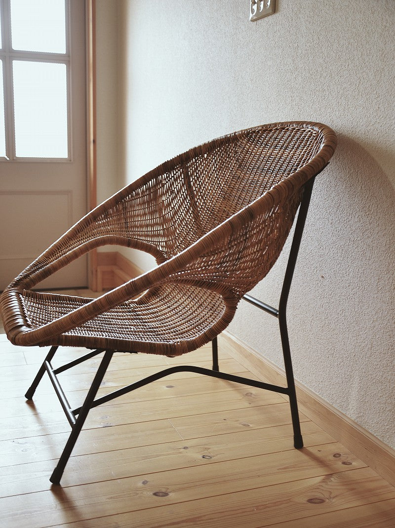 籐とアイアンのラウンジチェア KIBIROI – fig furniture and deco