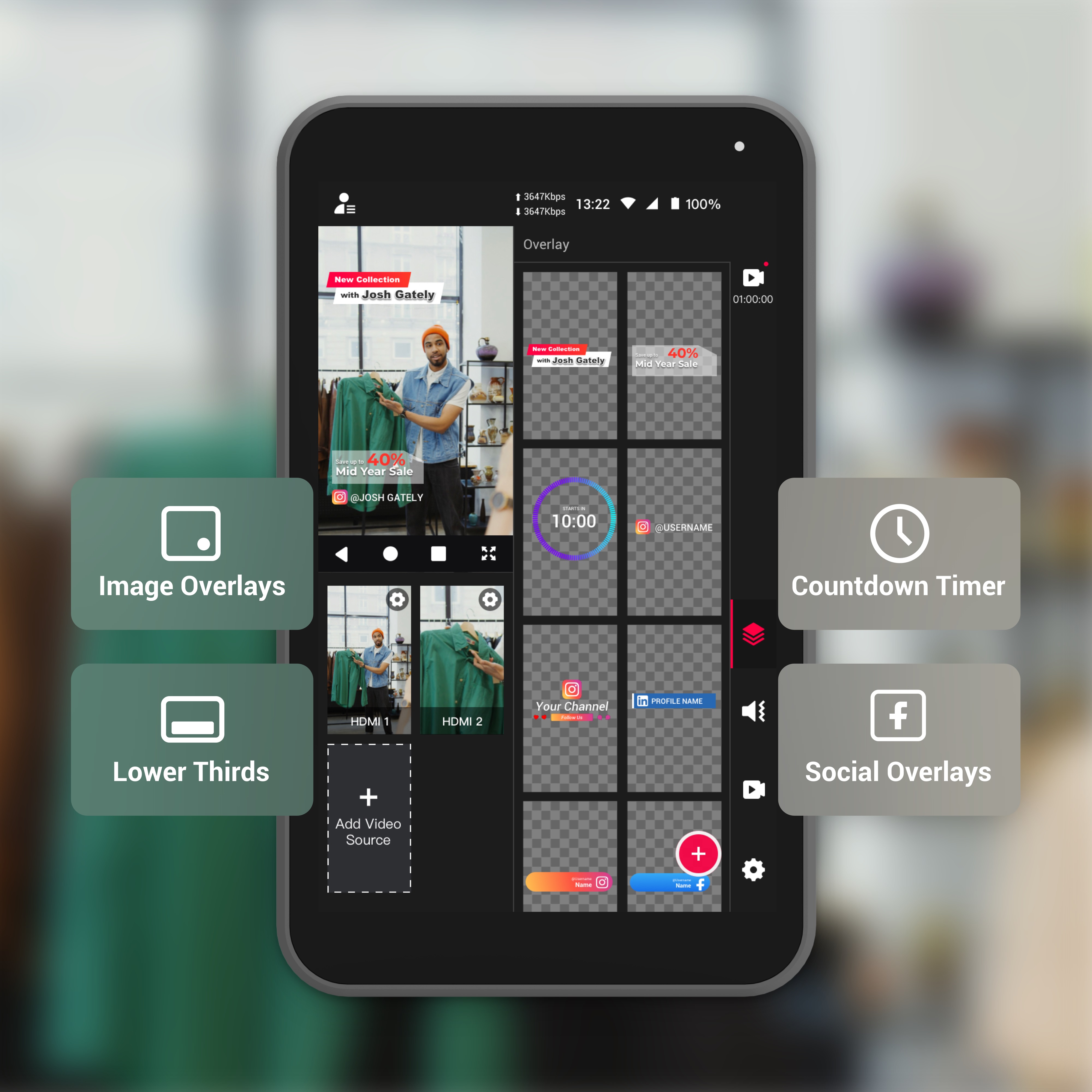 YoloLiv Instream 縦型ライブストリーミングエンコーダー - 業務用撮影