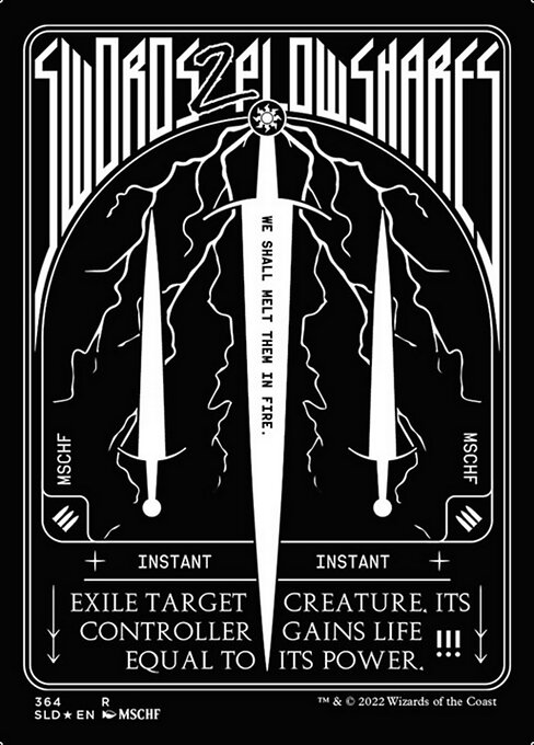 Foil】(364)□ボーダーレス□《剣を鍬に/Swords to Plowshares》[SLD