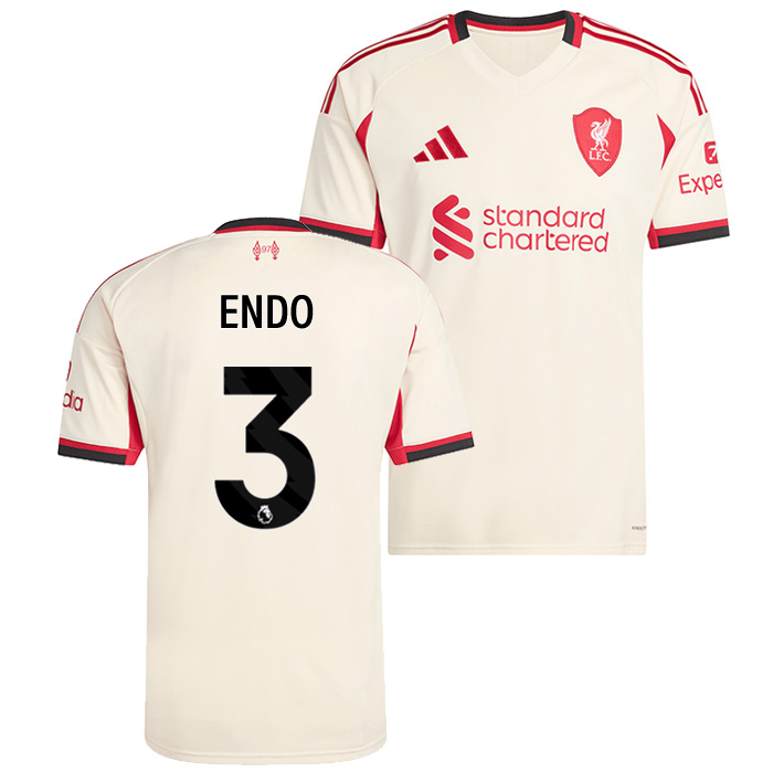 リバプール 25-26 アウェイ 半袖 ユニフォーム No.3 遠藤航【adidas